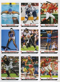 Sports Illustrated For Kids Lot of (1000) 2013 Uncut Sheets w/ Bryce Harper, Skylar Diggins, and Ryan Lochte